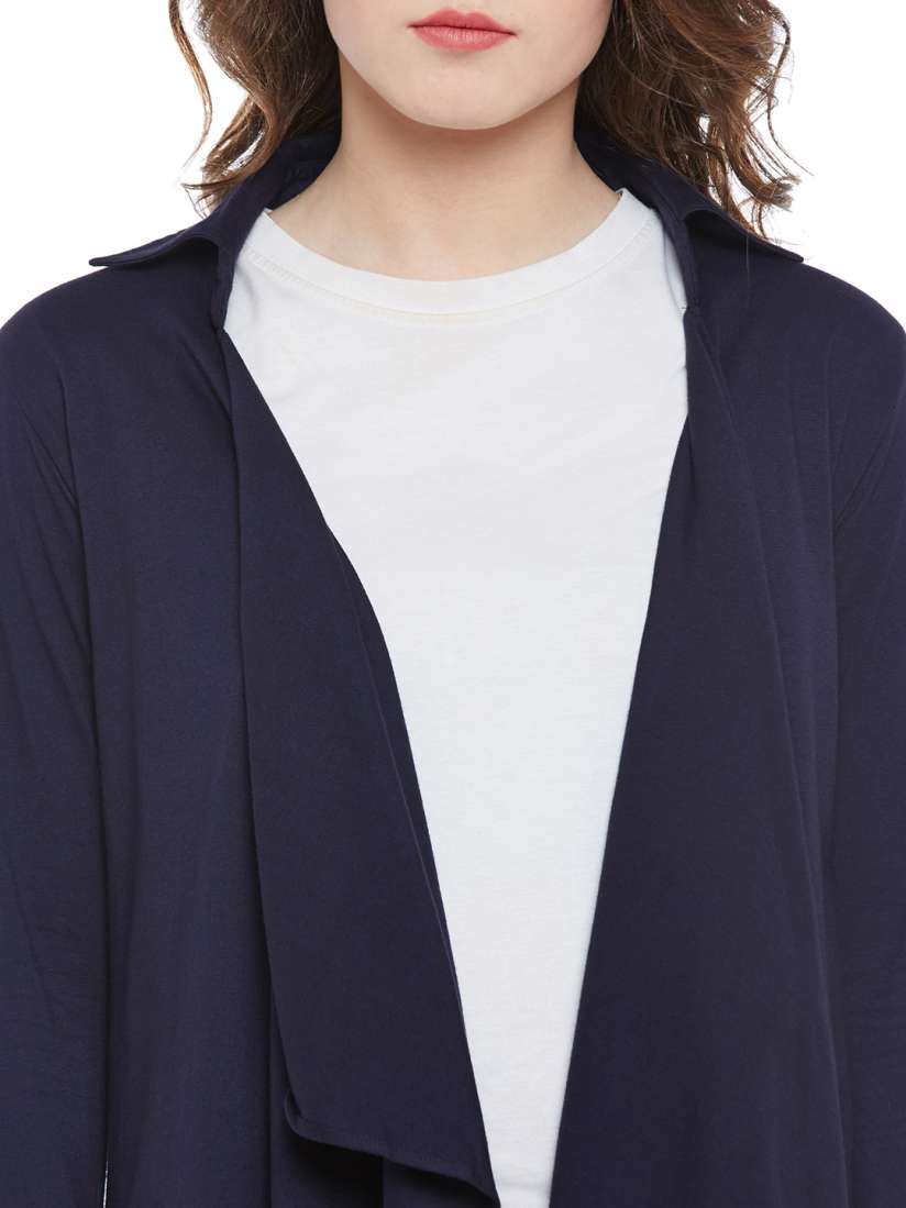 Buy Hypernation Women Navy Blue Shrug Shrug for Women 2213860 Myntra