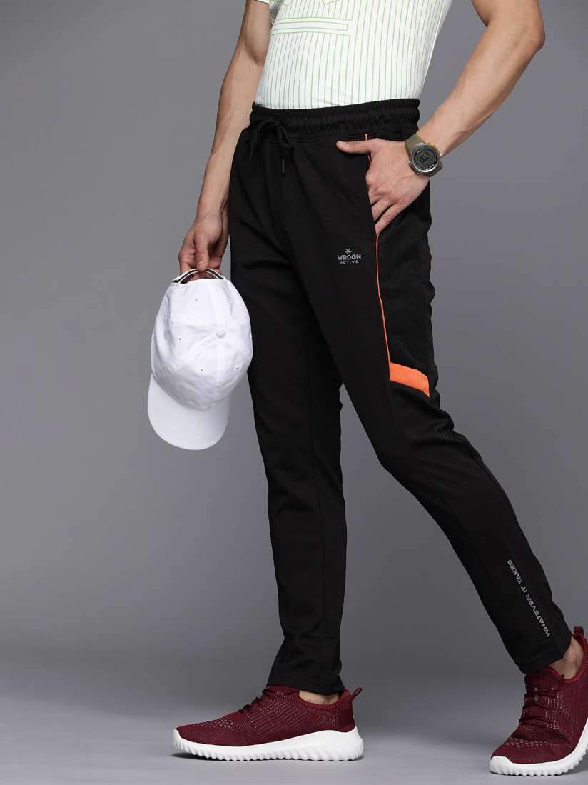 Buy WROGN ACTIVE Men Dry Pro Mid Rise Knitted Sports Track Pants Track Pants for Men 22146864 Myntra