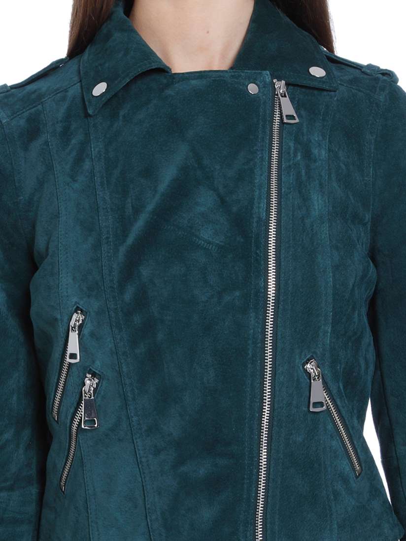 Buy Vero Moda Women Green Leather Biker Jacket Jackets for Women 2214892 Myntra