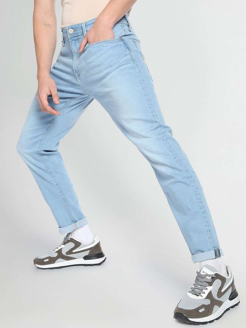 Skinny Jeans Folded Jeans Men Flying Machine Men Slim Fit Low-Rise