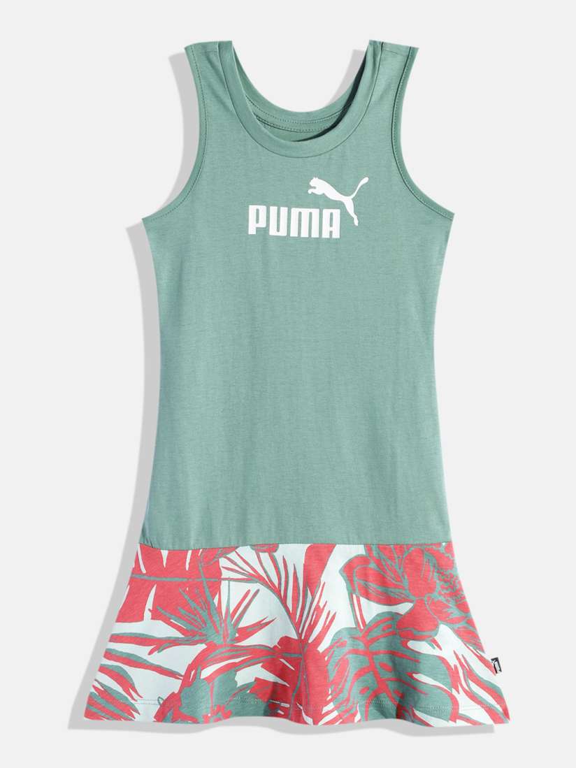 Buy Puma Girls Tropical Printed Pure Cotton Slim Fit A Line Dress Dresses for Girls 22161764 Myntra
