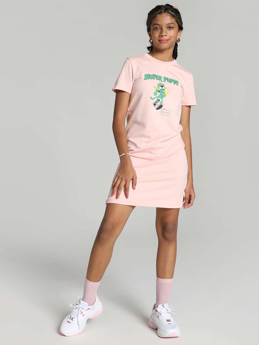 Buy Puma Girls Printed Regular Fit T shirt Dress Dresses for Girls 22161914 Myntra