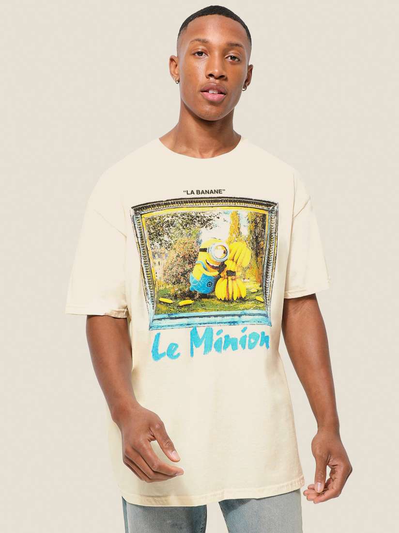 Buy boohooMAN Minions Printed Pure Cotton Oversized T shirt Tshirts for Men 22166788 Myntra