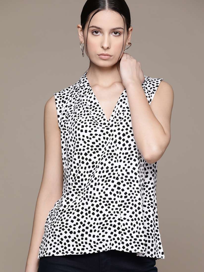 Buy Macy s Alfani Geometric Print Top Tops for Women 22169860 Myntra