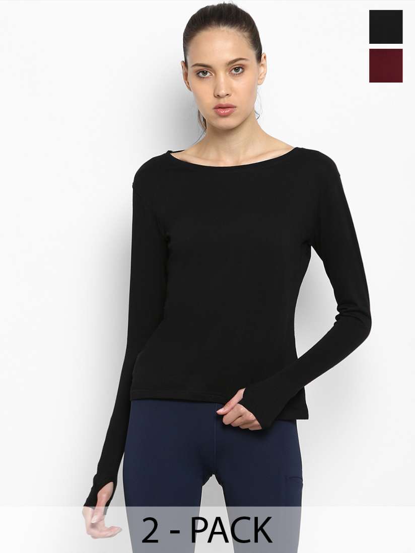 Full sleeve t shirts for womens myntra 2025