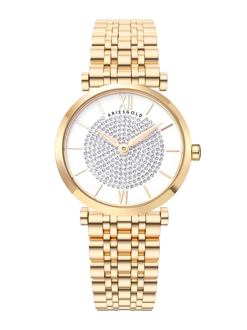 Buy Aries Gold The Draliet Women Stainless Steel Bracelet Style Straps Analogue L 5042 G W Watches for Women 22177256 Myntra