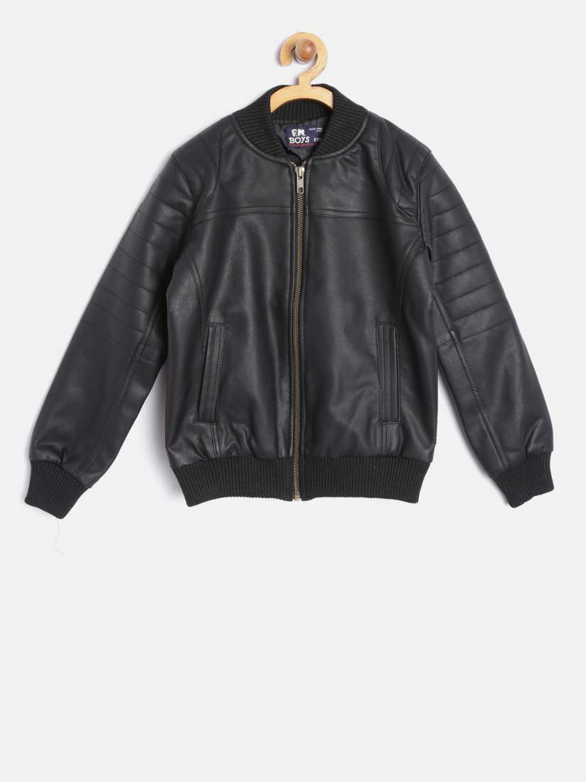 Buy Flying Machine Boys Black Solid Bomber Jacket Jackets for Boys 2218231 Myntra