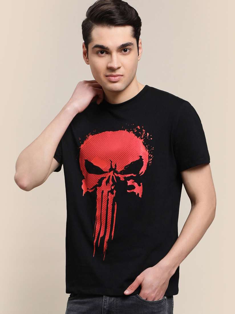 Buy Free Authority Punisher Printed Cotton T Shirt Tshirts for Men 22187096 Myntra