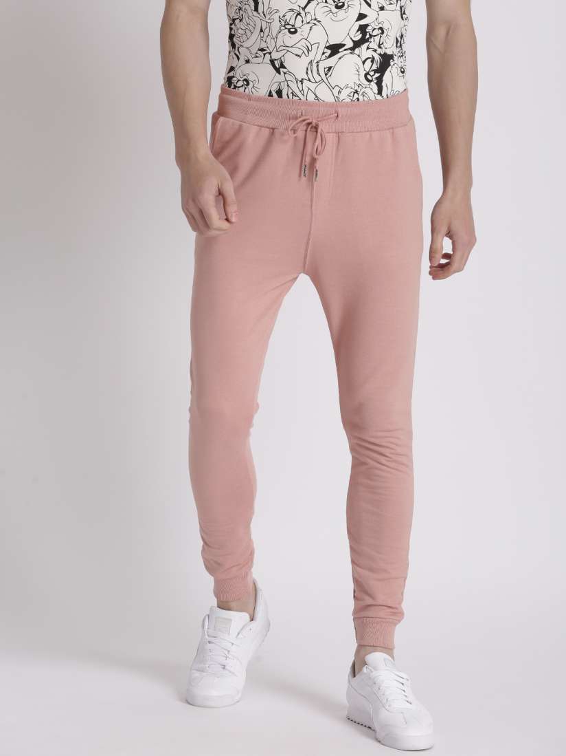 Buy Splash Men Peach Coloured Regular Fit Solid Joggers Trousers for Men 2218896 Myntra