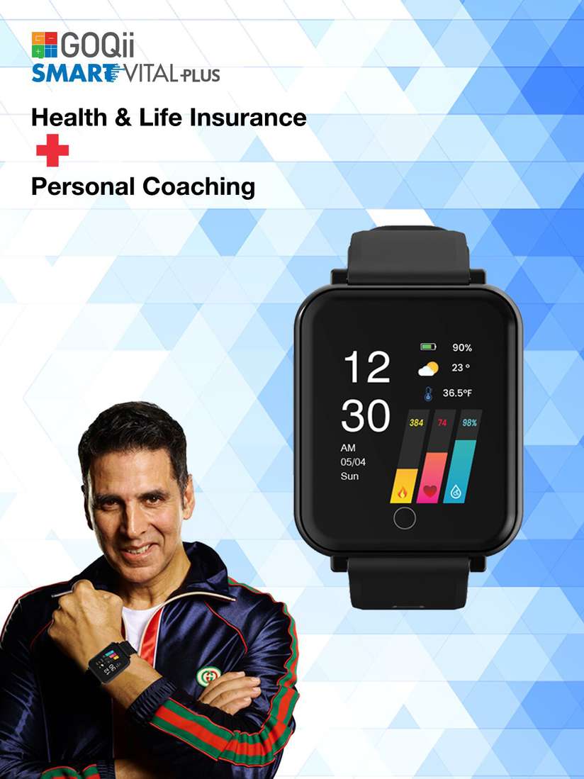 Goqii Smart Best Smartwatch Insurance Goqii Vital Fitness Tracker