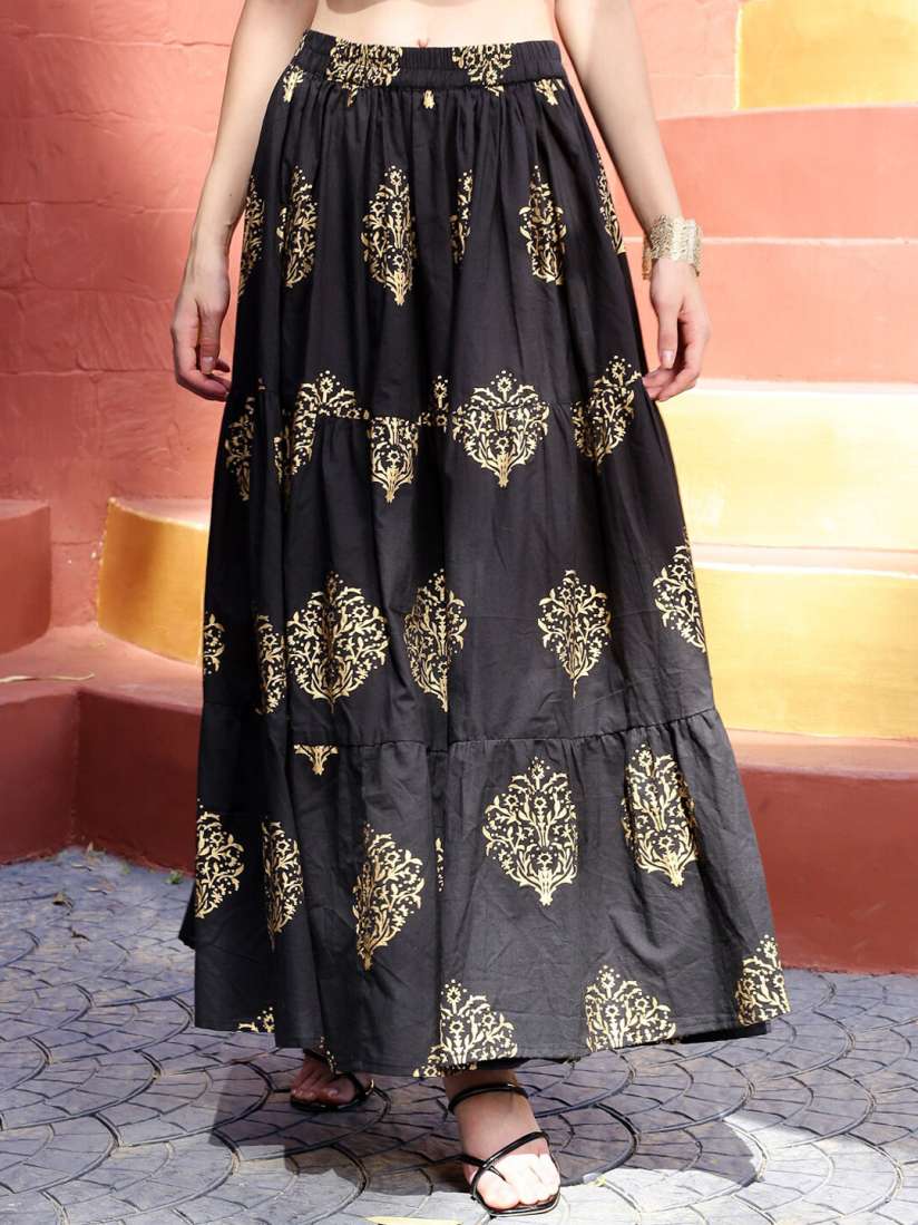 Buy Sera Ethnic Motifs Printed A Line Maxi Skirt Skirts for Women 22200344 Myntra