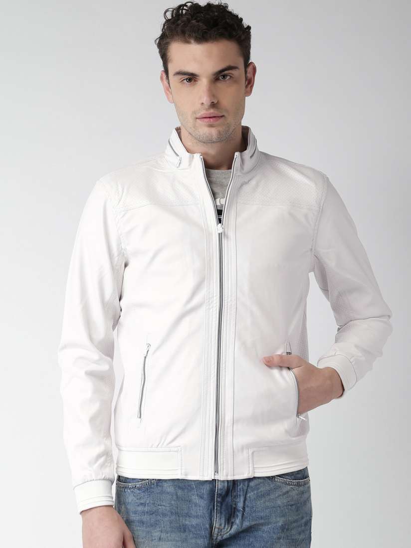 Buy Celio Men White Solid Bomber Jackets for Men 2220314 Myntra