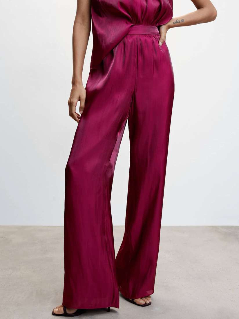 Buy MANGO Women Satin Trousers Trousers for Women 22203766 Myntra