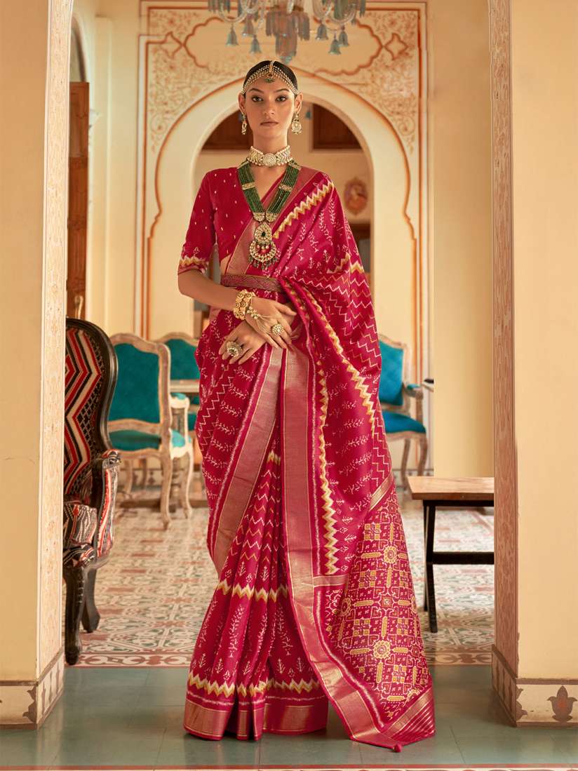 Buy Mitera Ethnic Motifs Printed Zari Pure Silk Saree Sarees for Women 22205812 Myntra