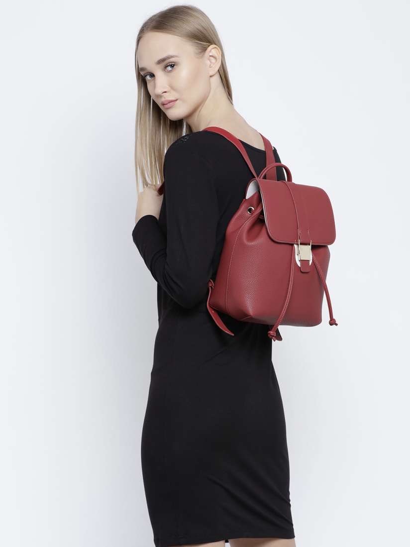 Buy FOREVER 21 Women Red Solid Backpack Backpacks for Women 2220721 Myntra