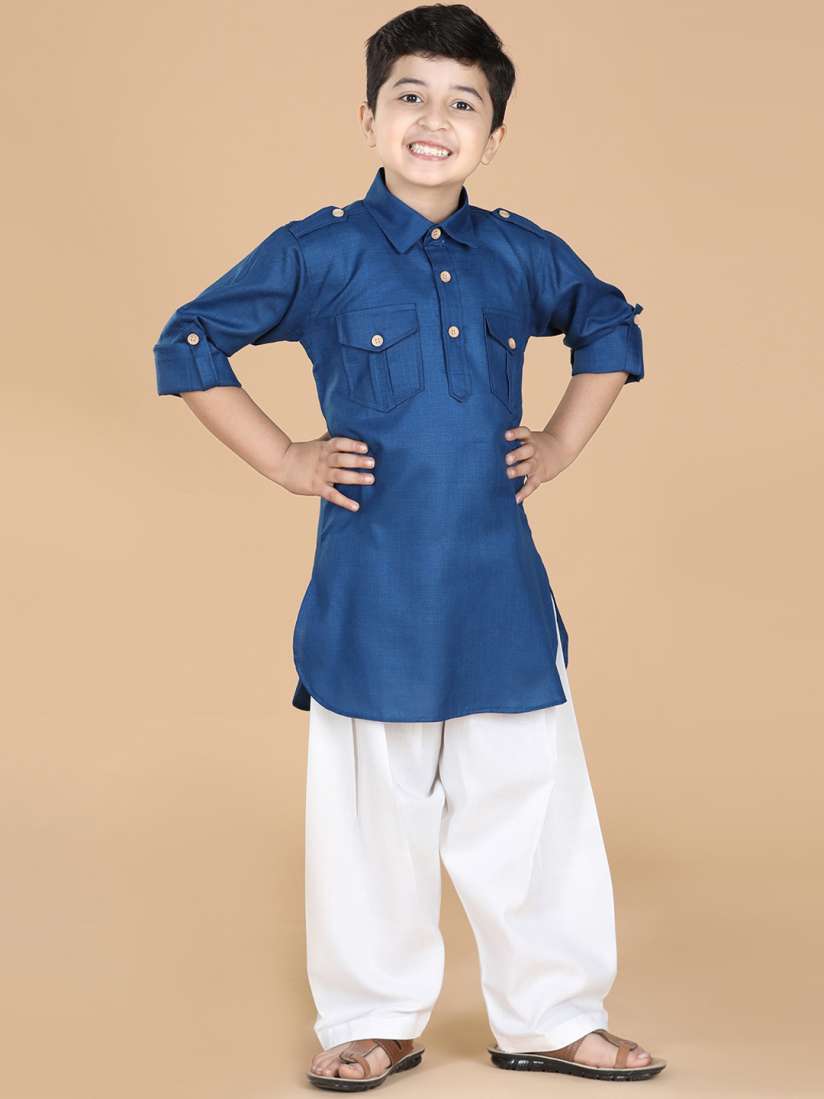 Buy Aj DEZInES Boys Pathani Pure Cotton Kurta with Pyjamas Kurta Sets for Boys 22210552 Myntra