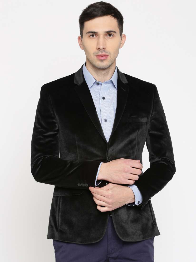Peter england black blazer store