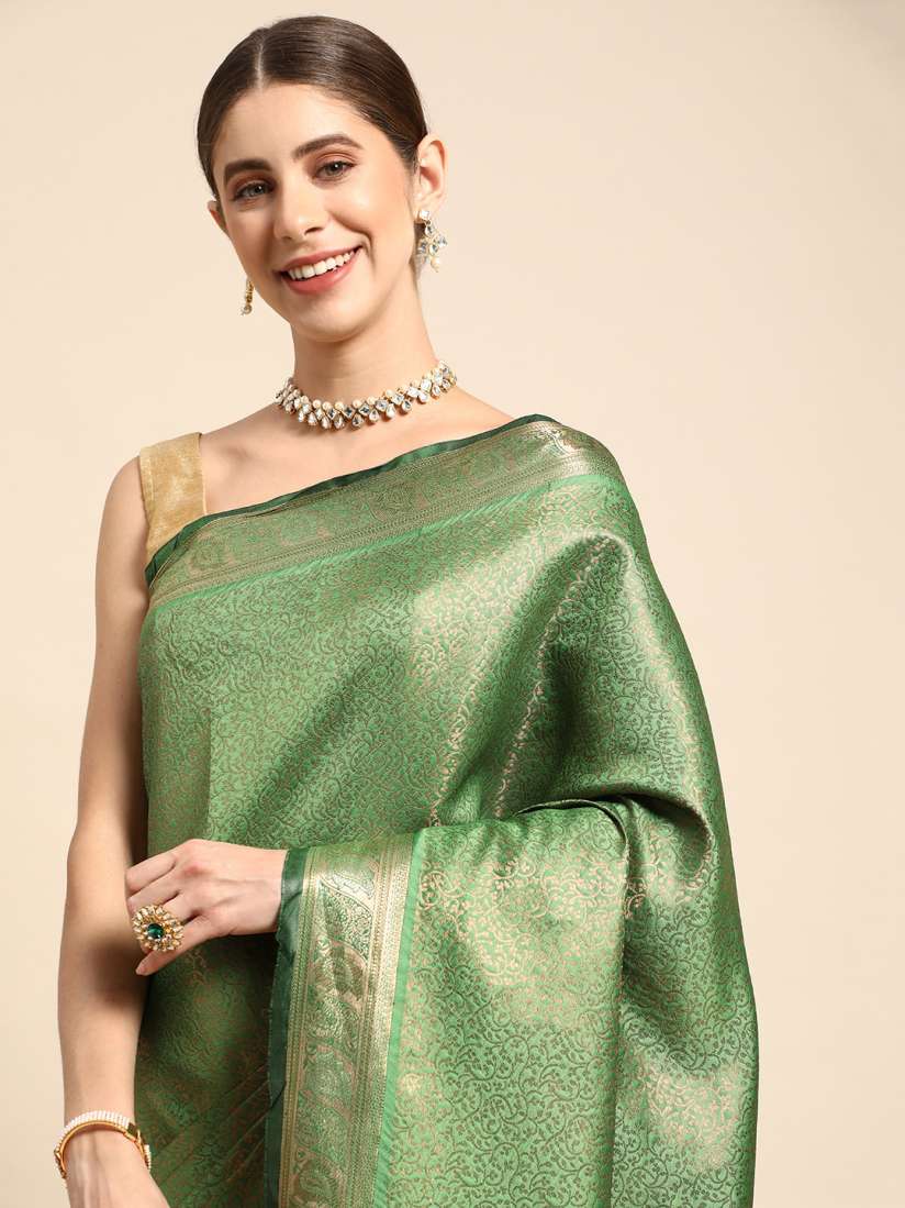 Buy Mitera Floral Zari Kanjeevaram Saree Sarees for Women 22221156 Myntra