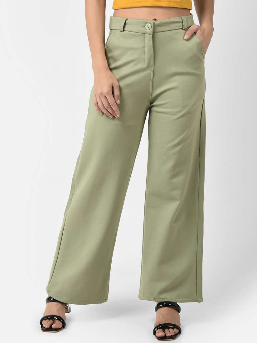 Cotton bootcut trousers top