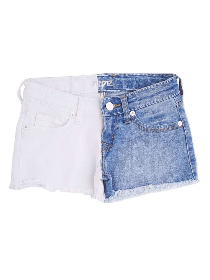Buy Pepe Jeans Girls Mid Rise Colourblocked Cotton Denim Shorts Shorts for Girls 22233780 Myntra