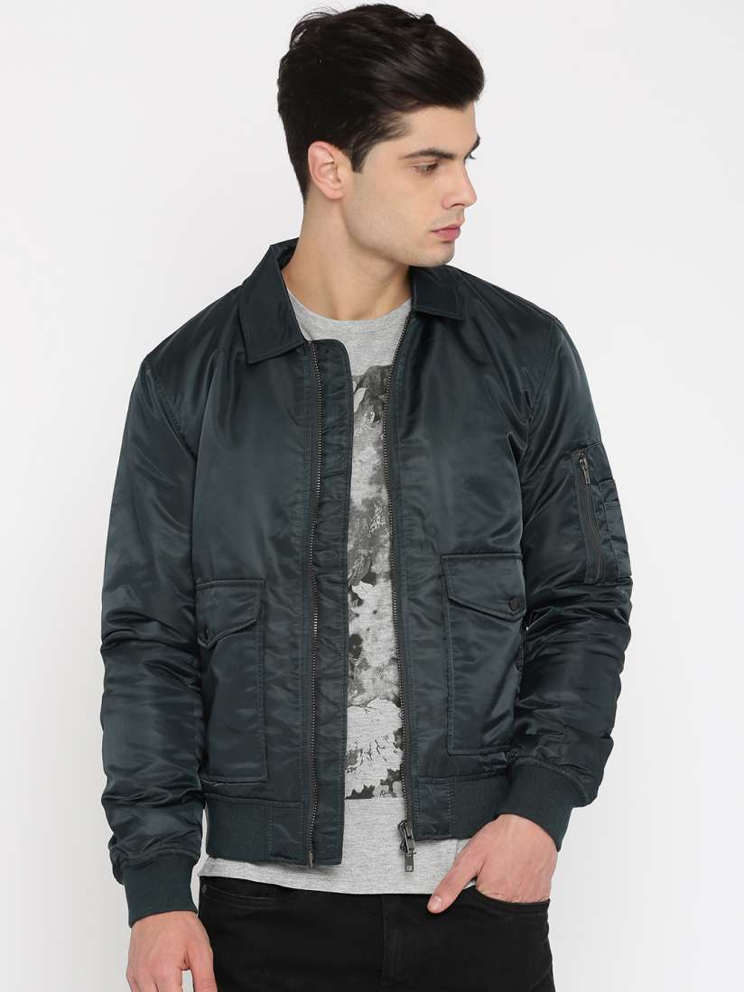 Buy FOREVER 21 Men Green Solid Puffer Jacket Jackets for Men 2223446 Myntra