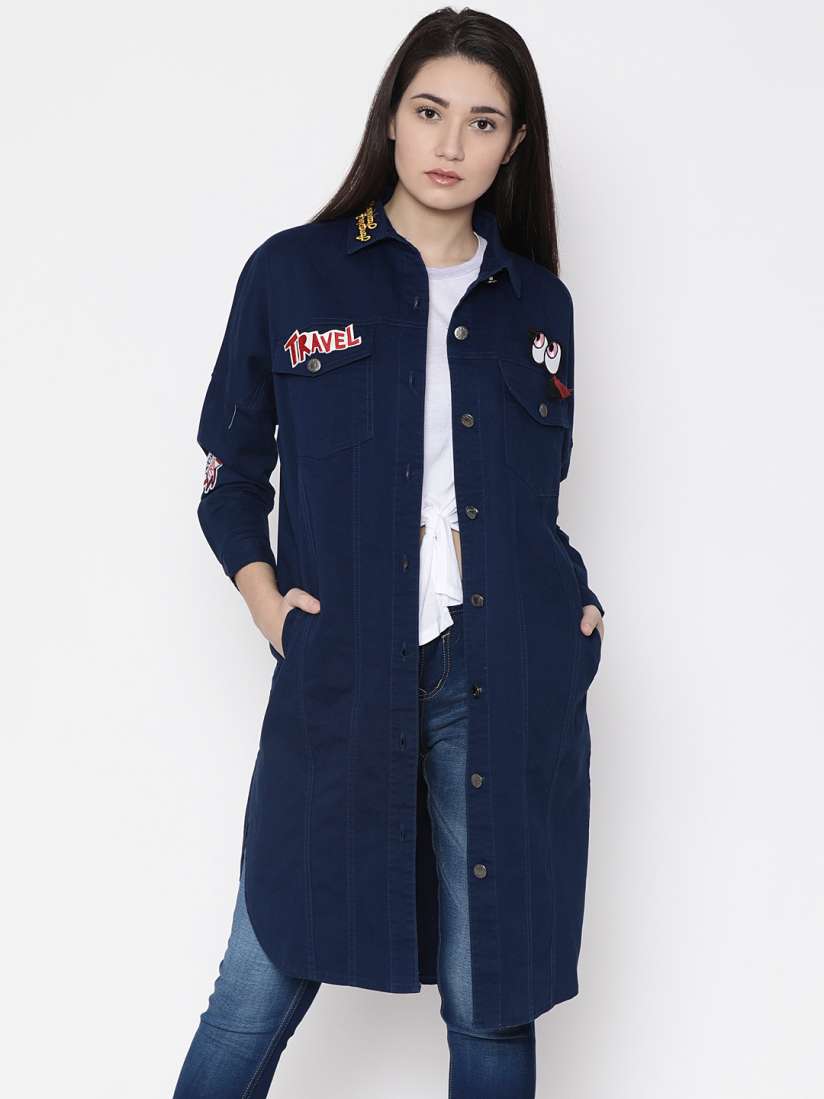 Longline denim jacket forever 21 shop