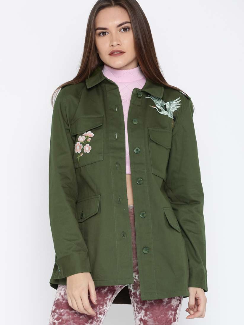 Forever 21 olive jacket outlet