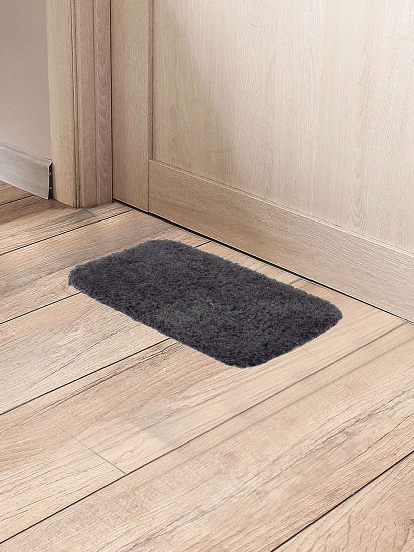 Buy Black gold Grey Cotton Anti Slip Heavy Duty Entrance Rug Shoes