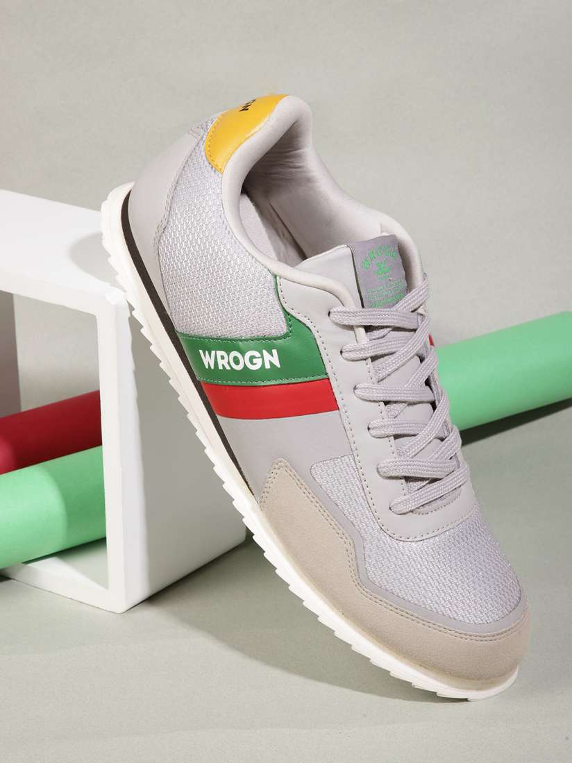 Buy WROGN Men Minimal Striped Textile Sneakers Casual Shoes for Men 22241814 Myntra