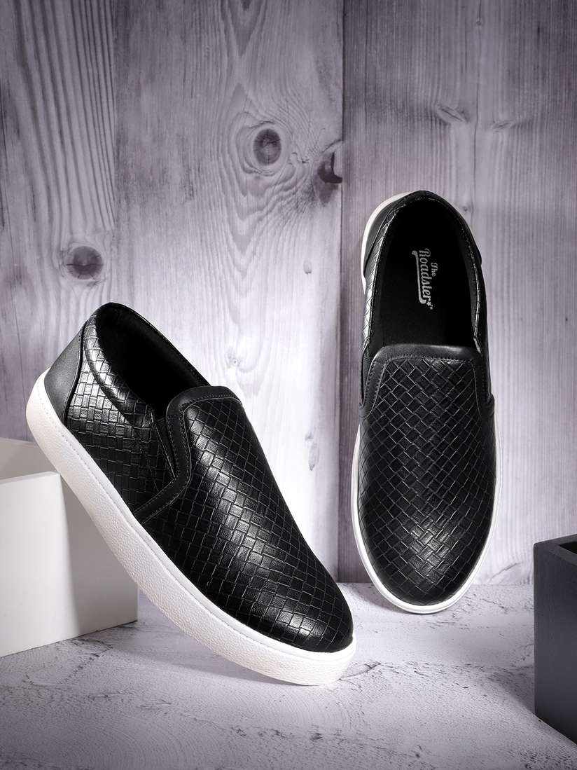 Myntra All Black Steve Madden Slip Ons Roadster Women
