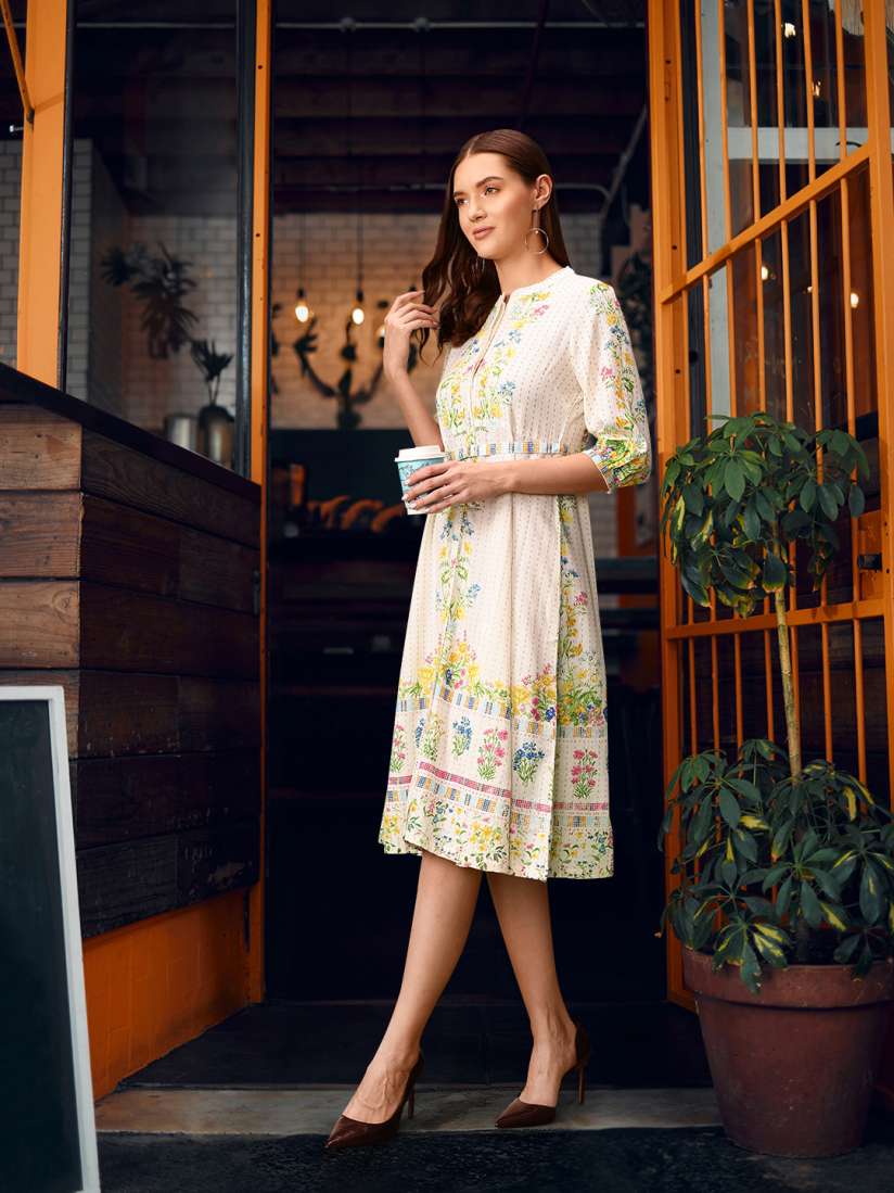 Buy W Floral A Line Midi Dress Dresses for Women 22247648 Myntra