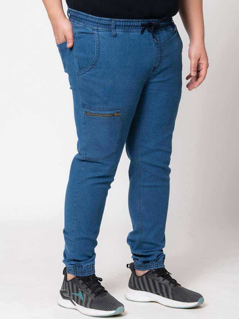 Plus size denim joggers store