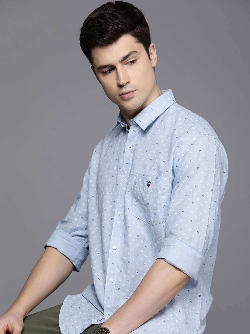 Buy Louis Philippe Sport Cotton Hemp Slim Fit Floral Printed Casual Shirt Shirts for Men 22260744 Myntra
