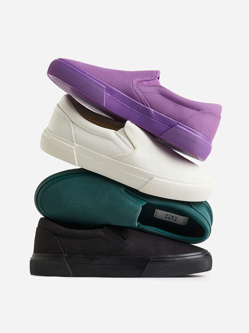 Buy H M Men Slip On Pure Cotton Trainers Casual Shoes for Men 22262834 Myntra