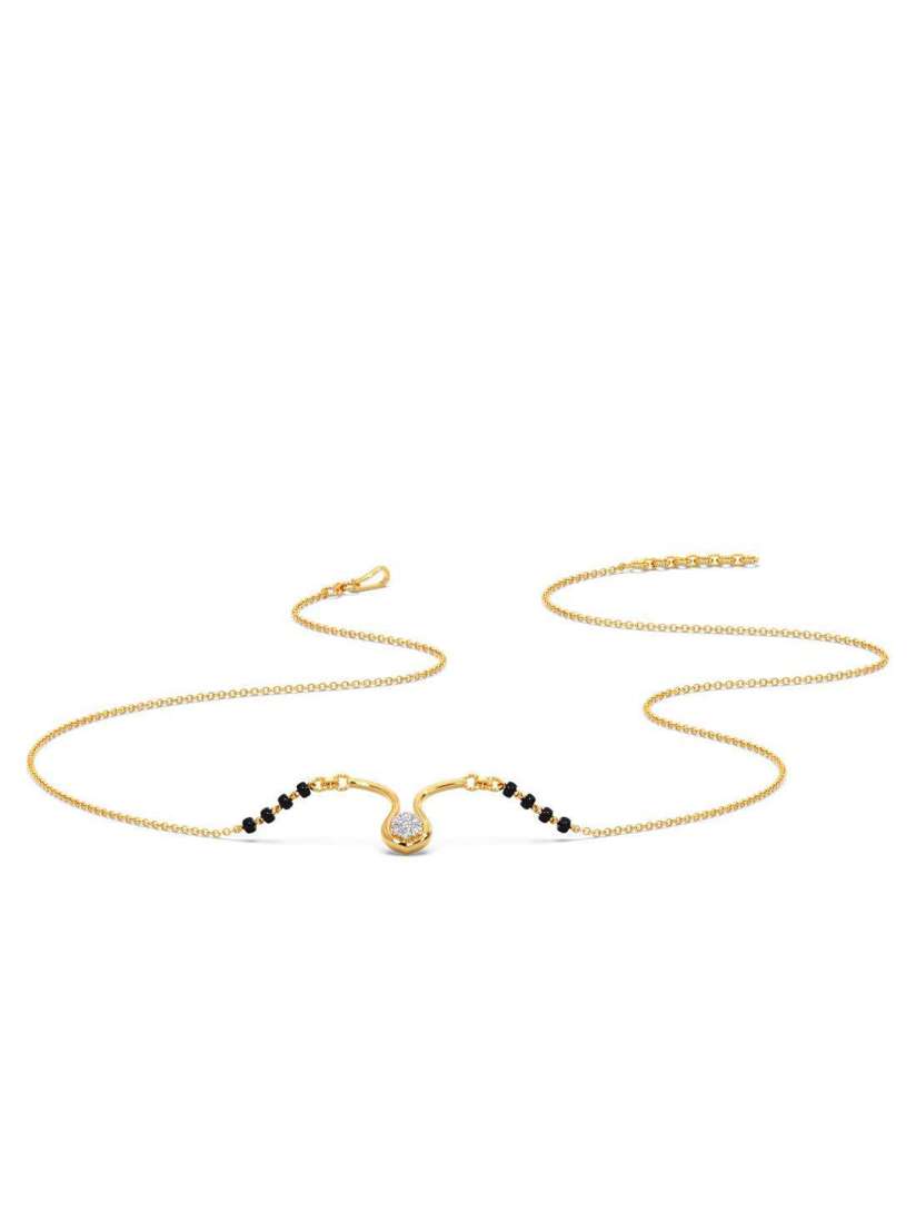 Buy CANDERE A KALYAN JEWELLERS COMPANY 14KT Gold Diamond Studded Mangalsutra 2.13g Necklace and Chains Diamond for Women 22266050 Myntra
