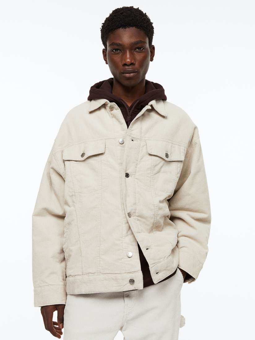 Padded cord jacket shop