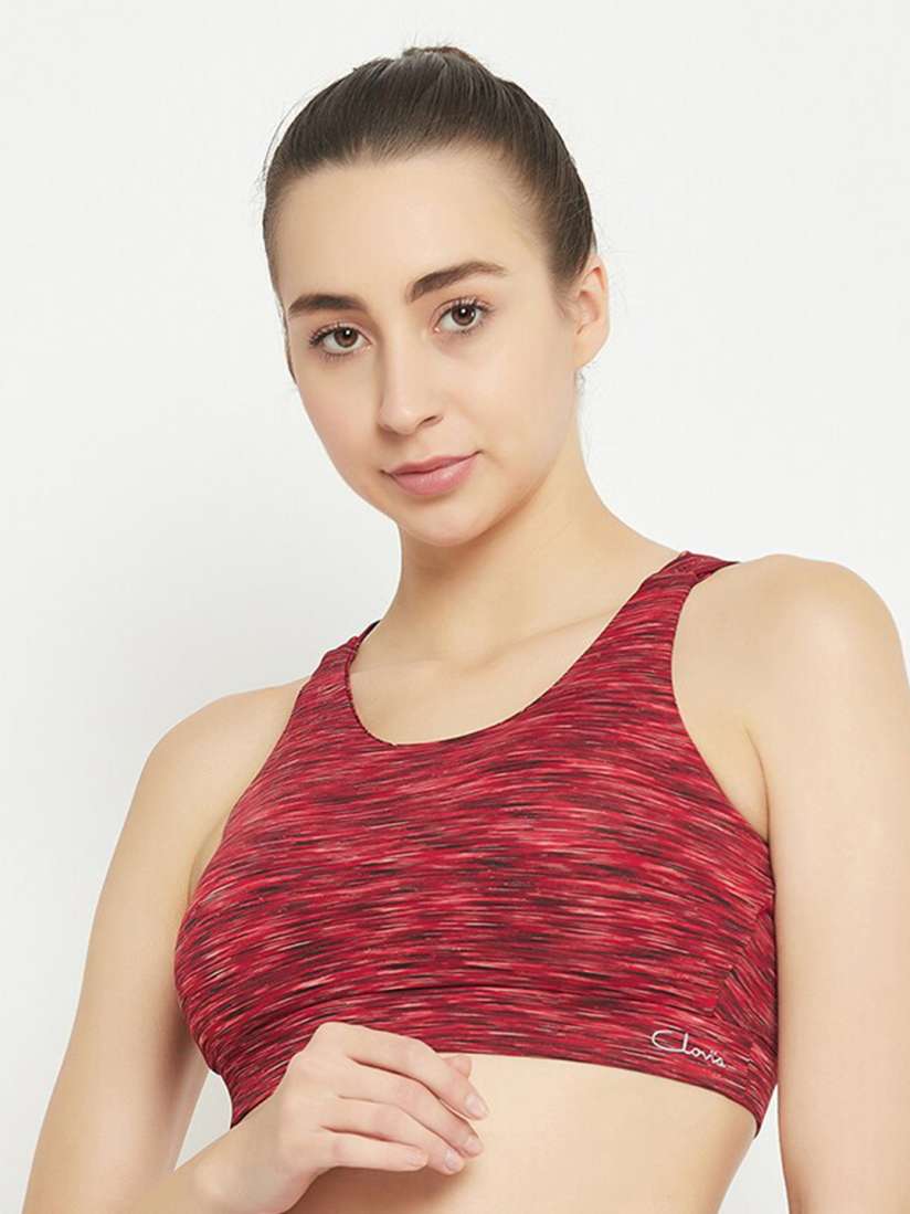 Buy Clovia Printed Removable Padding High Support Impact Anti Odour Sports Bra Bra for Women 22281226 Myntra