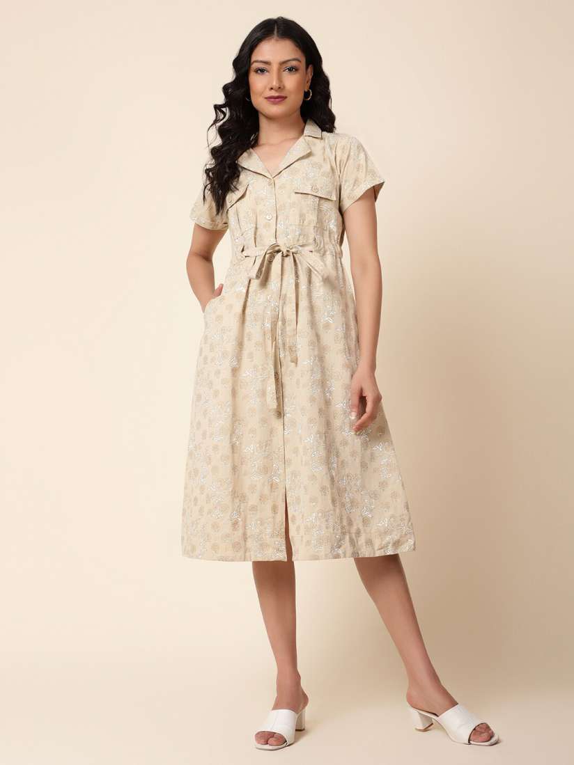 Buy Bani Women Pocket Floral Printed Cotton Shirt Dress Dresses for Women 22290884 Myntra