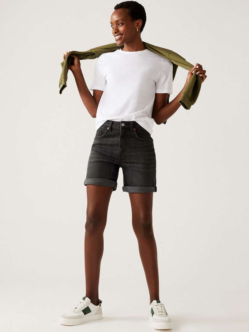 Buy Marks Spencer Women Mid Rise Regular Fit Denim Shorts Shorts for Women 22291728 Myntra