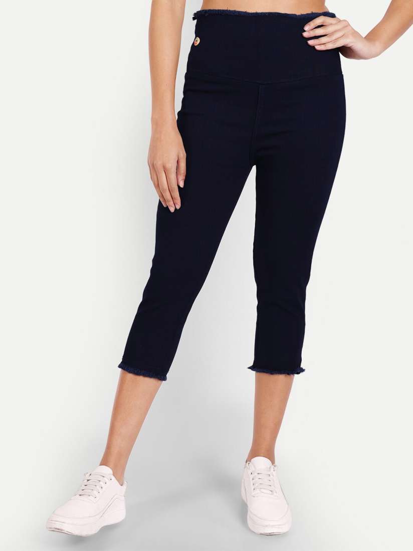 Buy AngelFab Women Navy Blue Capris Capris for Women 22292512 Myntra