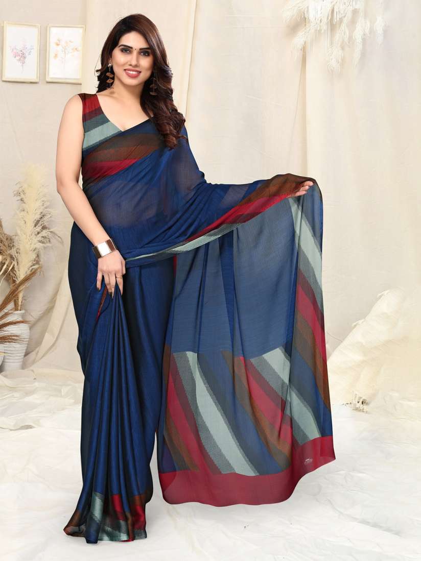 Buy KALINI Poly Chiffon Saree With Blouse Piece Sarees for Women 22298610 Myntra