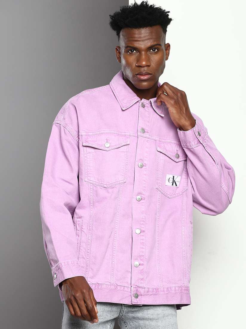 Buy Calvin Klein Jeans Long Sleeves Oversized Cotton Denim Jacket Jackets for Men 22302084 Myntra