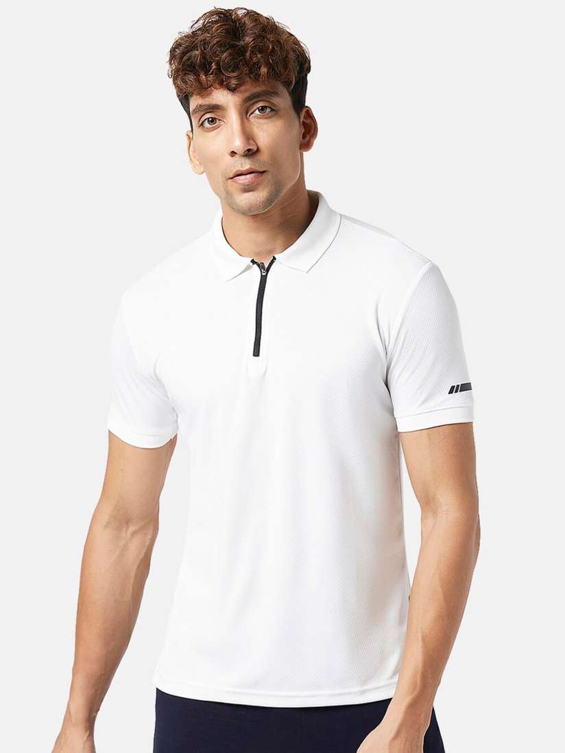 Buy Ajile by Pantaloons Polo Collar Slim Fit Cotton T shirt Tshirts for Men 22307056 Myntra