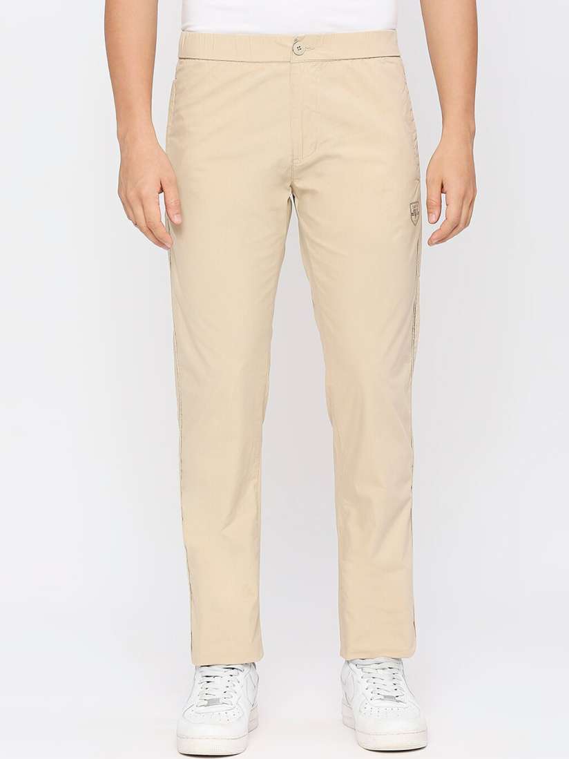 Buy beevee Men Elasticated Side Contrast Pure Cotton Twill Track Pants Track Pants for Men 22308486 Myntra
