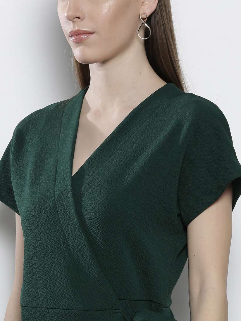 Dorothy perkins green wrap dress on sale