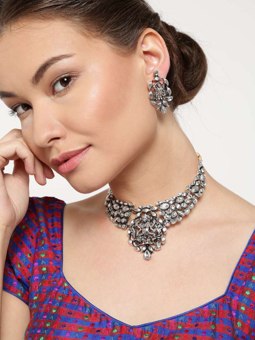 Zaveri pearls oxidised jewellery discount