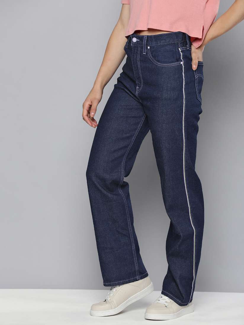 Side stripe jeans myntra hot sale