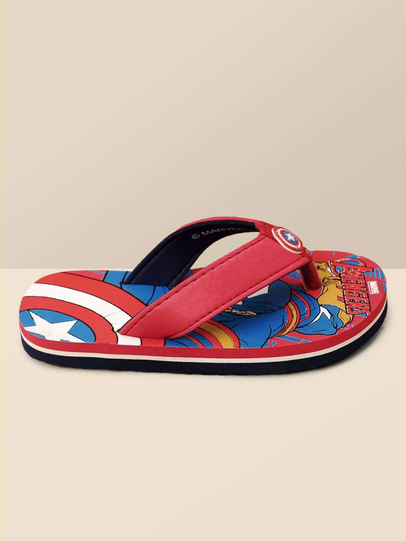 Buy Kids Ville Boys Captain America Printed Flip Flops Flip Flops for Boys 22337064 Myntra