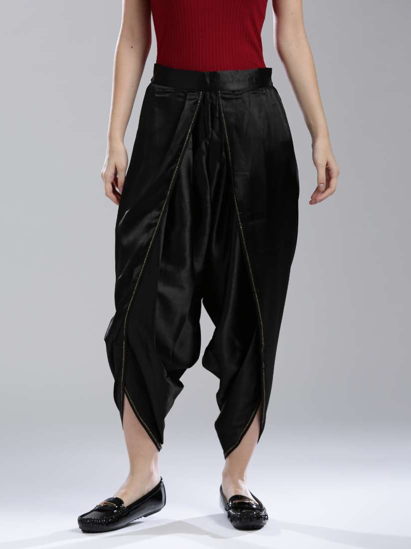 Buy W Black Dhoti Pants Dhotis for Women 2233957 Myntra