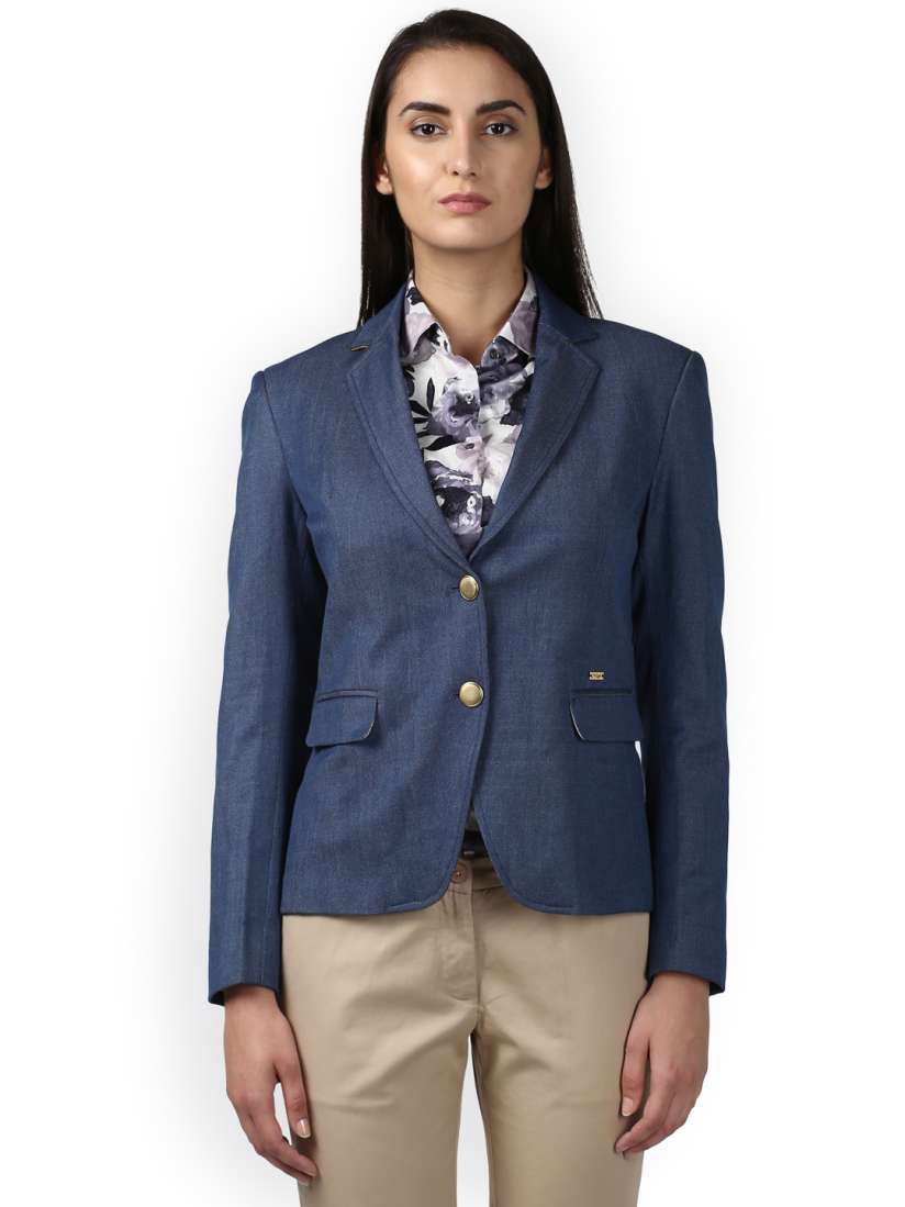Buy Park Avenue Solid Double Breasted Casual Blazer Blazers for Women 2235248 Myntra